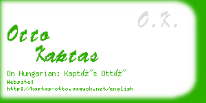 otto kaptas business card